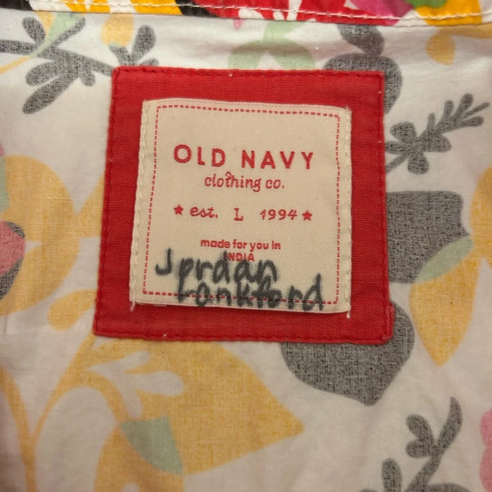 Old Navy 2008‎ Vintage Y2K Floral Girls Kids Jacket Size Large 100% Cotton